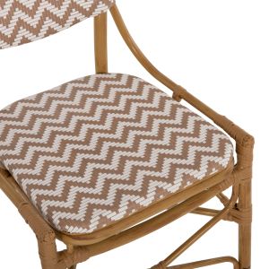 Garden chair aluminum textile color beige-white 46x56x95hcm Hm5927,03