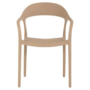 Polypropylene garden chair Hm5935.03 cappuccino color 57x53x81hcm