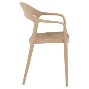 Polypropylene garden chair Hm5935.03 cappuccino color 57x53x81hcm