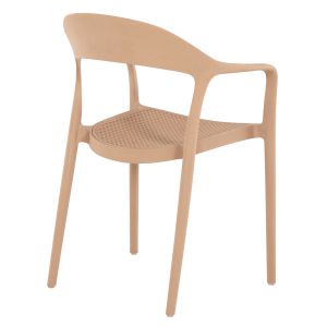Polypropylene garden chair Hm5935.03 cappuccino color 57x53x81hcm