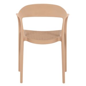 Polypropylene garden chair Hm5935.03 cappuccino color 57x53x81hcm