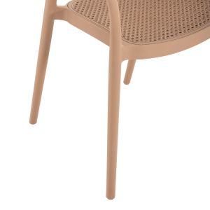 Polypropylene garden chair Hm5935.03 cappuccino color 57x53x81hcm