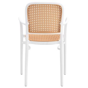 Polypropylene garden chair Hm5938.01 white/beige 56x52.5x85.5hcm