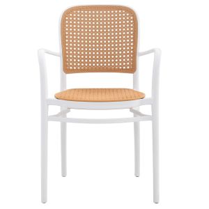 Polypropylene garden chair Hm5938.01 white/beige 56x52.5x85.5hcm