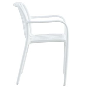 Polypropylene garden chair Hm5940.01 white 45.5x56.5x80.5hcm