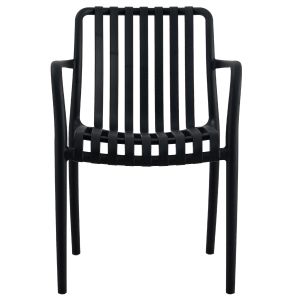 Polypropylene garden chair Hm5940,02 black 45,5x56,5x80,5hcm