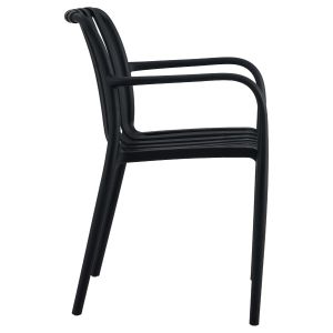 Polypropylene garden chair Hm5940,02 black 45,5x56,5x80,5hcm
