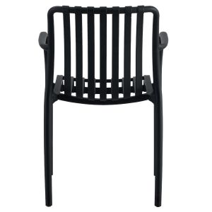 Polypropylene garden chair Hm5940,02 black 45,5x56,5x80,5hcm