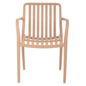 Polypropylene garden chair Hm5940.03 cappuccino color 45.5x56.5x80.5hcm