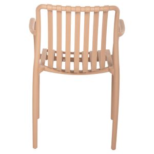 Polypropylene garden chair Hm5940.03 cappuccino color 45.5x56.5x80.5hcm