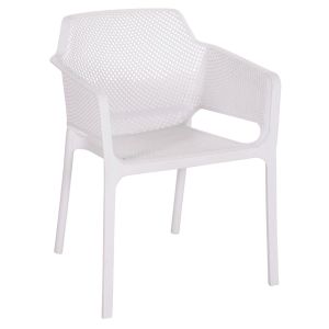 Garden chair polypropylene John Hm6103.01 white 59x58x79.5cm.