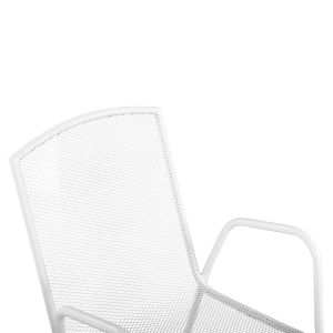 Garden chair with armrests metal white 54x62x89 cm Hm5005.02
