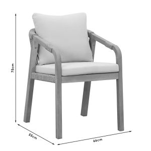 Garden chair/armchair Malibu solid acacia