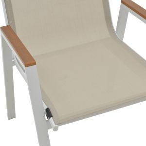 Garden chair/armchair Azelie aluminum-textile 77x55x94cm