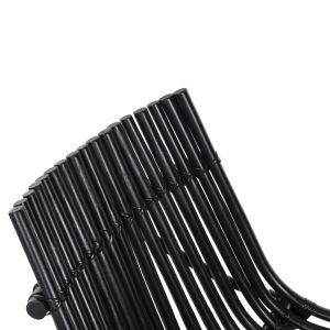 Garden chair/armchair Cellion natural rattan in black color 76x72x83hcm Hm9812,02
