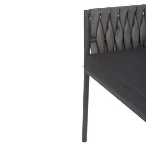 Garden chair/armchair Martin aluminum anthracite - synthetic rattan 56x56x80hcm Hm5564,12