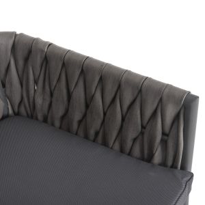 Garden chair/armchair Martin aluminum anthracite - synthetic rattan 56x56x80hcm Hm5564,12