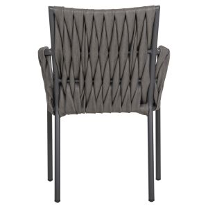 Garden chair/armchair Martin aluminum anthracite - synthetic rattan 56x56x80hcm Hm5564,12