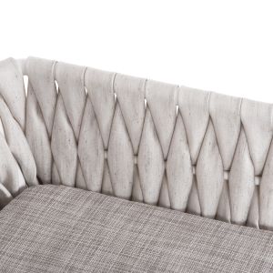 Garden chair/armchair Martin aluminum white - synthetic rattan Hm5564,11 56x56x80hcm