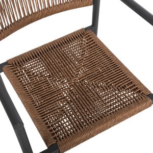 Garden chair/armchair Ster aluminum anthracite-artificial rattan in beige 55.5x53x78hcm Hm5786.12