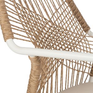Garden chair/armchair Trotter aluminum white - beige artificial rattan-beige cushions Hm5865,12