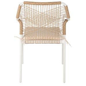 Garden chair/armchair Trotter aluminum white - beige artificial rattan-beige cushions Hm5865,12