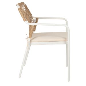 Garden chair/armchair Trotter aluminum white - beige artificial rattan-beige cushions Hm5865,12