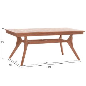 Garden dining set Wonder Hm21290 table and 4 dining chairs, foldable - teak wood