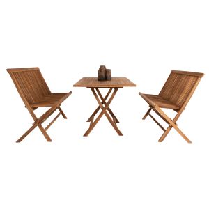 Garden dining set 3pcs Kendall Hm11952 solid teak wood in natural color
