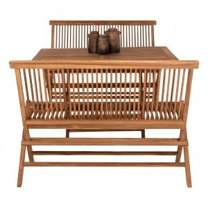 Garden dining set 3pcs Kendall Hm11952 solid teak wood in natural color