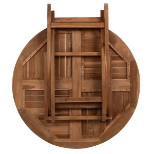 Garden dining set 5pcs Kendall Hm11956 solid teak wood in natural color