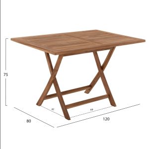 Garden dining set 6pcs Kendall Hm11954 solid teak wood in natural color