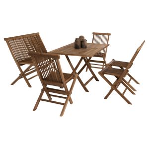 Garden dining set 6pcs Kendall Hm11954 solid teak wood in natural color