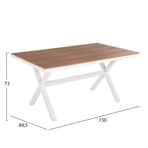 Garden dining set 6pcs Tawnee Hm21108 with table-bench-armchairs and chairs