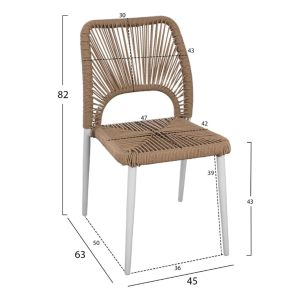 Garden dining set 6pcs Tawnee Hm21108 with table-bench-armchairs and chairs