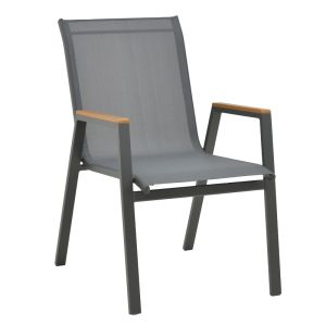 Garden dining set Azelie-kliton set of 7 pieces anthracite fabric-anthracite aluminum 150x80x74cm