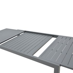 Garden dining set Azelie-lafla set of 7 pieces anthracite fabric-anthracite aluminum 160-240x100x75cm