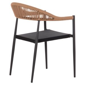 Berg Hm6284.02 garden dining chair, aluminum and textile in dark gray - Petwisted rattan 55x56x79hcm.