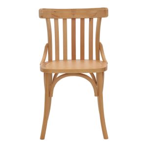Garden dining chair Flisbie beech wood 46x48x86cm