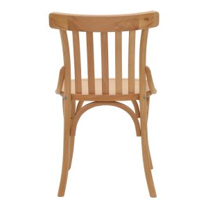 Garden dining chair Flisbie beech wood 46x48x86cm