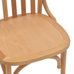 Garden dining chair Flisbie beech wood 46x48x86cm