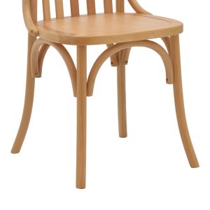 Garden dining chair Flisbie beech wood 46x48x86cm