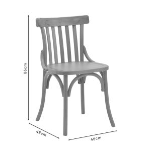 Garden dining chair Flisbie beech wood 46x48x86cm