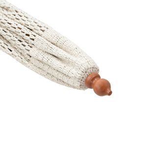 Garden umbrella Brilie wooden with macrame D2.70x2.60 M Ecru
