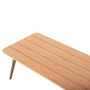 Garden corner set Maerly ,03 aluminum and cushions in champagne-beige synthetic rope Hm6140
