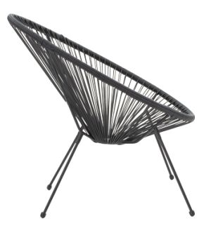 Garden armchair Acapulco Pe rattan black 71x76x85cm