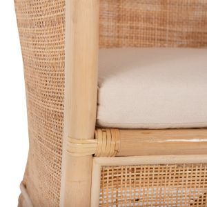 Garden chair Apron Hm9818 made of rattan in natural color 75x70x85hcm