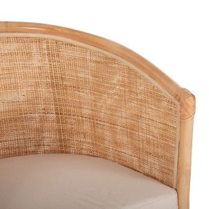 Garden chair Apron Hm9818 made of rattan in natural color 75x70x85hcm