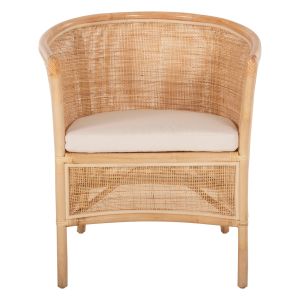 Garden chair Apron Hm9818 made of rattan in natural color 75x70x85hcm