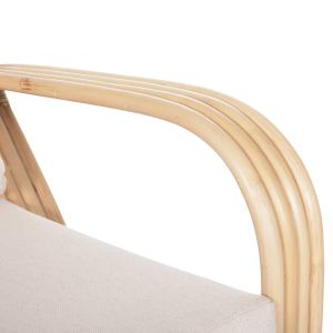Garden armchair Baroness Hm9813 made of natural rattan with white cushions 81x90x92hcm